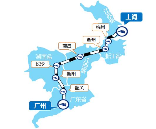 上?！獜V州線高鐵列車廣告